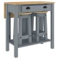 vidaXL Set de bar 3 piezas madera maciza de pino gris vidaXL Set de bar 3 piezas madera maciza de pino gris
