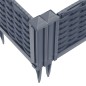 vidaXL Jardinera con clavijas PP gris 362,5x42,5x28,5 cm