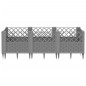 vidaXL Jardinera con clavijas PP gris claro 123,5x43,5x43,5 cm vidaXL Jardinera con clavijas PP gris claro 123,5x43,5x43,5 cm
