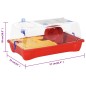 vidaXL Jaula para hámster polipropileno roja 57x33x26 cm vidaXL Jaula para hámster polipropileno roja 57x33x26 cm