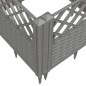 vidaXL Jardinera con clavijas PP gris claro 123,5x43,5x43,5 cm vidaXL Jardinera con clavijas PP gris claro 123,5x43,5x43,5 cm