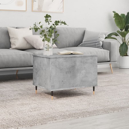 vidaXL Mesa de centro madera contrachapada gris hormigón 60x44,5x45 cm
