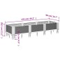 vidaXL Jardinera con clavijas PP gris claro 125x40x28,5 cm vidaXL Jardinera con clavijas PP gris claro 125x40x28,5 cm