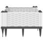 vidaXL Jardinera con clavijas PP blanco 42,5x42,5x28,5 cm vidaXL Jardinera con clavijas PP blanco 42,5x42,5x28,5 cm