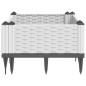vidaXL Jardinera con clavijas PP blanco 42,5x42,5x28,5 cm vidaXL Jardinera con clavijas PP blanco 42,5x42,5x28,5 cm