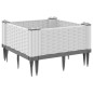 vidaXL Jardinera con clavijas PP blanco 42,5x42,5x28,5 cm vidaXL Jardinera con clavijas PP blanco 42,5x42,5x28,5 cm