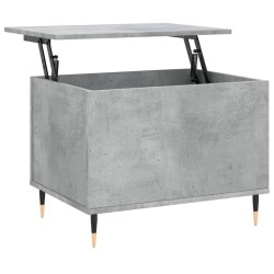vidaXL Mesa de centro madera contrachapada gris hormigón 60x44,5x45 cm