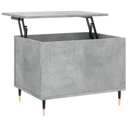 vidaXL Mesa de centro madera contrachapada gris hormigón 60x44,5x45 cm