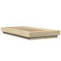 vidaXL Estructura cama con luces LED madera roble Sonoma 100x200 cm vidaXL Estructura cama con luces LED madera roble Sonoma 100x200 cm