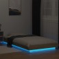 vidaXL Estructura cama con luces LED madera roble Sonoma 100x200 cm vidaXL Estructura cama con luces LED madera roble Sonoma 100x200 cm