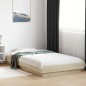 vidaXL Estructura cama con luces LED madera roble Sonoma 100x200 cm vidaXL Estructura cama con luces LED madera roble Sonoma 100x200 cm