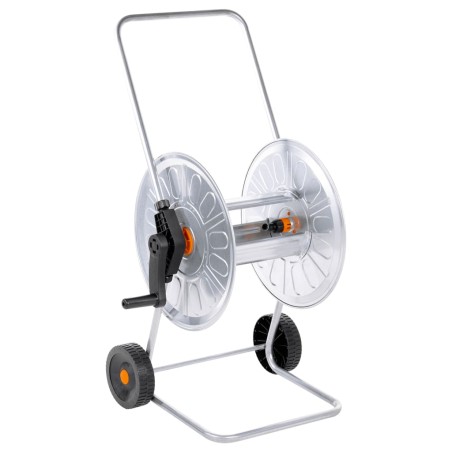 vidaXL Carrito de rollo para manguera de 80 m 1/2" acero o 50 m 3/4"
