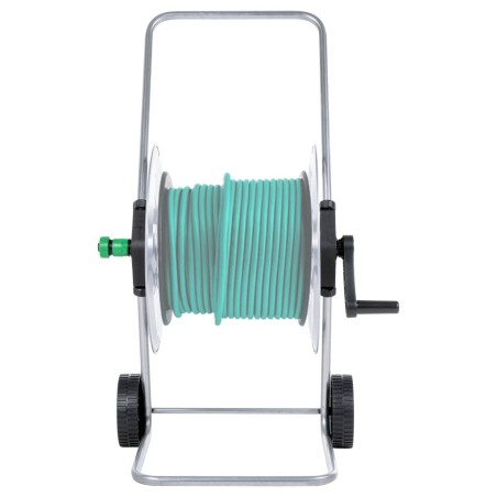 vidaXL Carrito de rollo para manguera de 80 m 1/2" acero o 50 m 3/4"