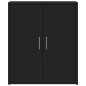 vidaXL Aparador de madera de ingeniería 2 uds negro 60x31x70 cm vidaXL Aparador de madera de ingeniería 2 uds negro 60x31x70 cm