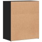 vidaXL Aparador de madera de ingeniería 2 uds negro 60x31x70 cm vidaXL Aparador de madera de ingeniería 2 uds negro 60x31x70 cm