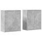vidaXL Aparador de madera ingeniería 2 uds gris hormigón 60x31x70 cm