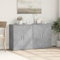 vidaXL Aparador de madera ingeniería 2 uds gris hormigón 60x31x70 cm