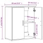 vidaXL Aparador de madera ingeniería 2 uds gris hormigón 60x31x70 cm