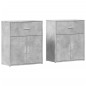 vidaXL Aparador de madera ingeniería 2 uds gris hormigón 60x31x70 cm vidaXL Aparador de madera ingeniería 2 uds gris hormigón 60x31x70 cm