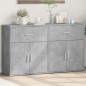 vidaXL Aparador de madera ingeniería 2 uds gris hormigón 60x31x70 cm vidaXL Aparador de madera ingeniería 2 uds gris hormigón 60x31x70 cm