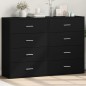 vidaXL Aparadores 2 unidades madera de ingeniería negro 60x31x84 cm vidaXL Aparadores 2 unidades madera de ingeniería negro 60x31x84 cm