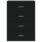 vidaXL Aparadores 2 unidades madera de ingeniería negro 60x31x84 cm vidaXL Aparadores 2 unidades madera de ingeniería negro 60x31x84 cm