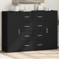 vidaXL Aparadores 2 unidades madera de ingeniería negro 60x31x84 cm vidaXL Aparadores 2 unidades madera de ingeniería negro 60x31x84 cm