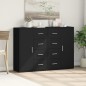 vidaXL Aparadores 2 unidades madera de ingeniería negro 60x31x84 cm vidaXL Aparadores 2 unidades madera de ingeniería negro 60x31x84 cm