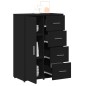 vidaXL Aparadores 2 unidades madera de ingeniería negro 60x31x84 cm vidaXL Aparadores 2 unidades madera de ingeniería negro 60x31x84 cm