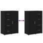 vidaXL Aparadores 2 unidades madera de ingeniería negro 60x31x84 cm vidaXL Aparadores 2 unidades madera de ingeniería negro 60x31x84 cm