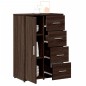 vidaXL Aparadores 2 uds madera de ingeniería marrón roble 60x31x84 cm vidaXL Aparadores 2 uds madera de ingeniería marrón roble 60x31x84 cm