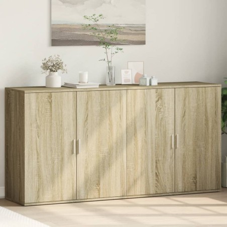 vidaXL Aparadores 2 uds madera de ingeniería roble Sonoma 79x38x80 cm