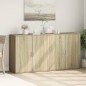 vidaXL Aparadores 2 uds madera de ingeniería roble Sonoma 79x38x80 cm vidaXL Aparadores 2 uds madera de ingeniería roble Sonoma 79x38x80 cm