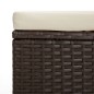 vidaXL Otomana con cojines 2 uds marrón ratán sintético 40x30x40 cm vidaXL Otomana con cojines 2 uds marrón ratán sintético 40x30x40 cm