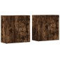 vidaXL Aparadores 2 uds madera de ingeniería roble ahumado 79x38x80 cm vidaXL Aparadores 2 uds madera de ingeniería roble ahumado 79x38x80 cm