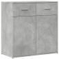 vidaXL Aparadores 2 uds madera de ingeniería gris hormigón 79x38x80 cm