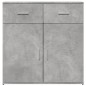 vidaXL Aparadores 2 uds madera de ingeniería gris hormigón 79x38x80 cm