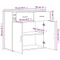 vidaXL Aparadores 2 uds madera de ingeniería gris hormigón 79x38x80 cm
