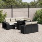 vidaXL Set de sofás de jardín 11 pzas y cojines ratán sintético negro vidaXL Set de sofás de jardín 11 pzas y cojines ratán sintético negro