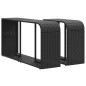 vidaXL Set de sofás de jardín 11 pzas y cojines ratán sintético negro vidaXL Set de sofás de jardín 11 pzas y cojines ratán sintético negro