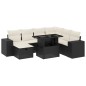 vidaXL Set de sofás de jardín 8 piezas y cojines ratán sintético negro vidaXL Set de sofás de jardín 8 piezas y cojines ratán sintético negro