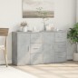 vidaXL Aparador de madera ingeniería 2 uds gris hormigón 60x31x70 cm vidaXL Aparador de madera ingeniería 2 uds gris hormigón 60x31x70 cm