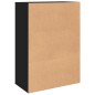 vidaXL Aparadores 2 unidades madera de ingeniería negro 60x31x84 cm