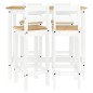 vidaXL Set de bar 5 piezas madera maciza de pino blanco