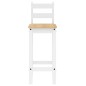 vidaXL Set de bar 5 piezas madera maciza de pino blanco