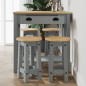 vidaXL Set de bar 5 piezas madera maciza de pino gris vidaXL Set de bar 5 piezas madera maciza de pino gris