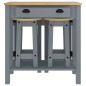 vidaXL Set de bar 5 piezas madera maciza de pino gris vidaXL Set de bar 5 piezas madera maciza de pino gris