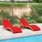 vidaXL Tumbonas con cojines 2 uds madera maciza de acacia rojo vidaXL Tumbonas con cojines 2 uds madera maciza de acacia rojo