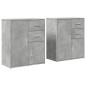 vidaXL Aparador de madera ingeniería 2 uds gris hormigón 60x31x70 cm vidaXL Aparador de madera ingeniería 2 uds gris hormigón 60x31x70 cm