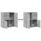 vidaXL Aparador de madera ingeniería 2 uds gris hormigón 60x31x70 cm vidaXL Aparador de madera ingeniería 2 uds gris hormigón 60x31x70 cm